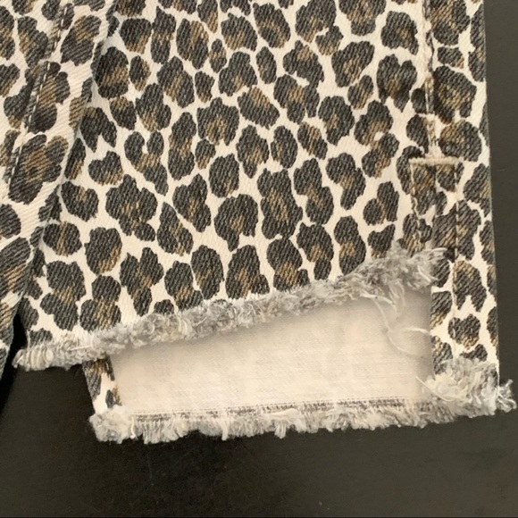 CURRENT/ELLIOTT Super Highwaist Stiletto Crop Leopard Print w/Slit Step Hem 27 - Picture 8 of 14